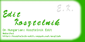 edit kosztelnik business card